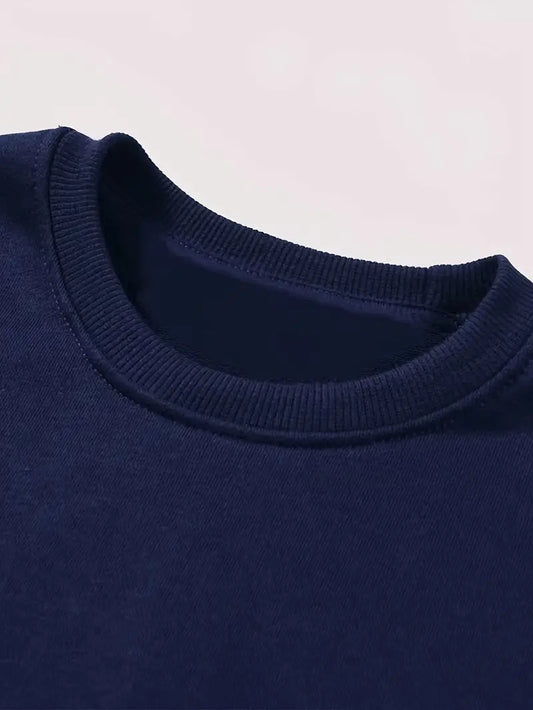 Cozy Essential Plain Fleece Sweatshirt -