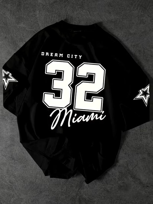 Graphic 32 Miami Printed Oversized T-Shirt