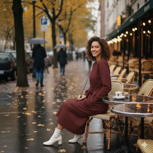 Chic MAROON Longline Belted Sweatshirt With Side Pockets