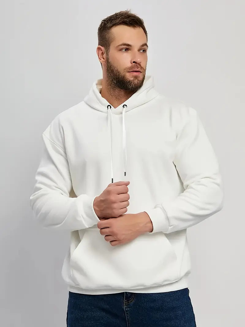 Bundle Of 2 - White Plain Couple Hoodies – Cozy Matching Winter Wear by Outfit Mafia