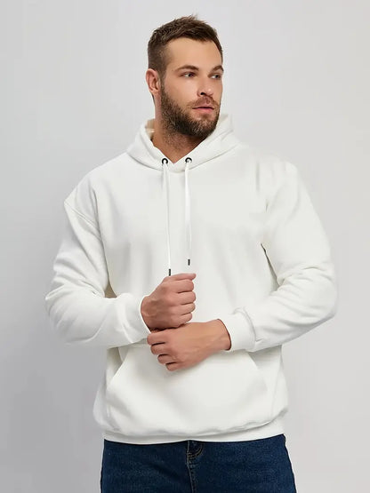 Bundle Of 2 - White Plain Couple Hoodies – Cozy Matching Winter Wear by Outfit Mafia