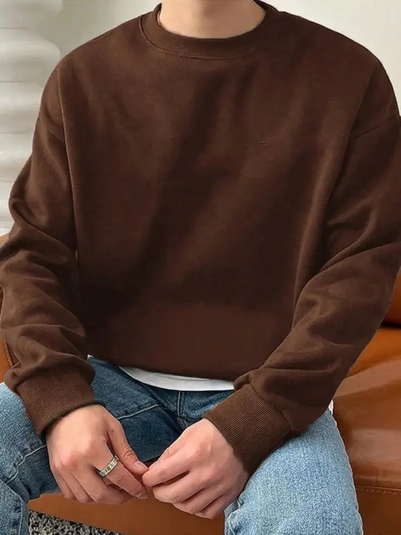 Men’s Winter Fleece Sweatshirt – Cozy, Warm & Classic Style