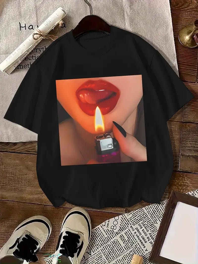 PACK OF 4- Trendy Drop Shoulder Oversized Graphic T-Shirts – Set Your Vibe Right!