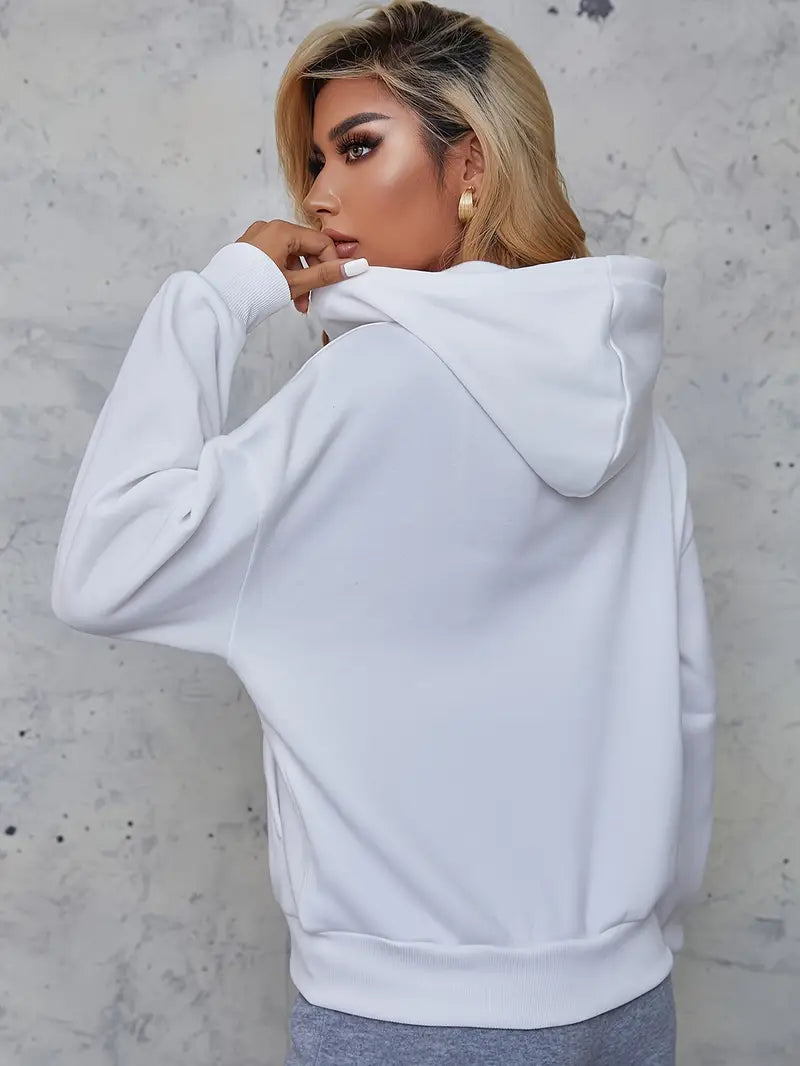 Bundle Of 2 - White Plain Couple Hoodies – Cozy Matching Winter Wear by Outfit Mafia