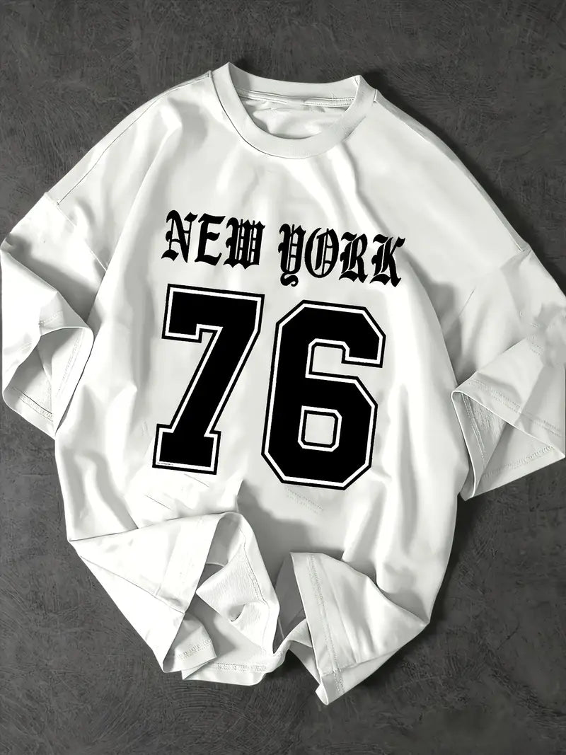 Women’s Drop Shoulder “New York 76” Graphic T-Shirt