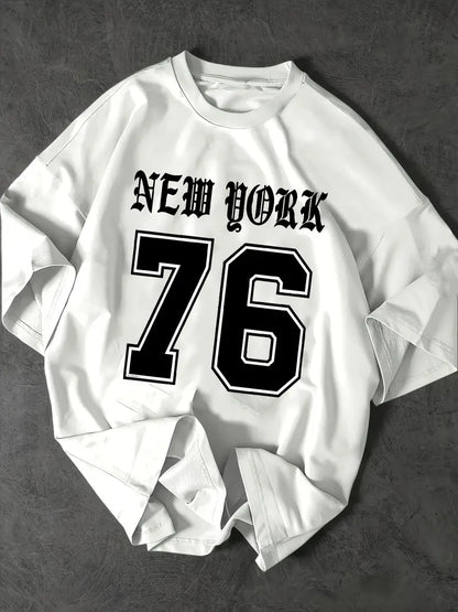 Women’s Drop Shoulder “New York 76” Graphic T-Shirt