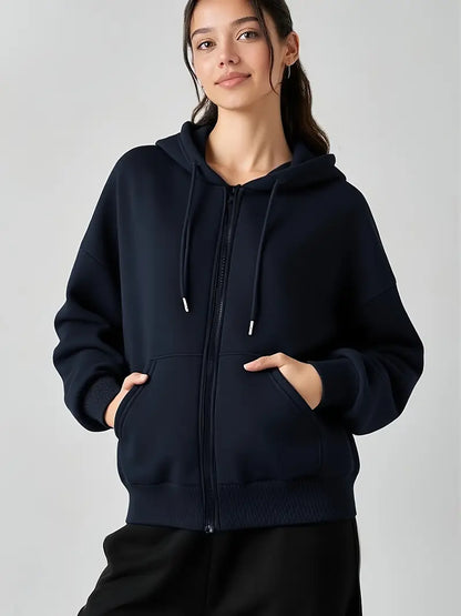 Premium Fleece Front Zipper Hoodie – Cozy, Stylish & Perfect for Winter's