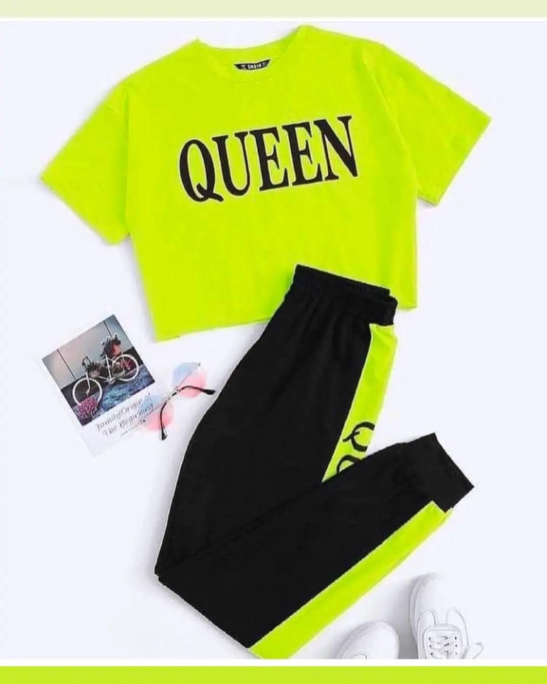 Neon Queen Lounge Wear Set – Bold & Comfy