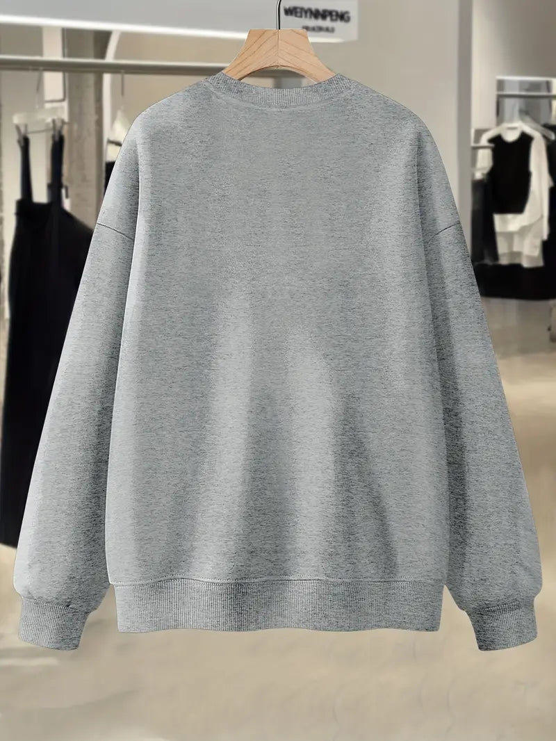 Bundle Of 3 - Cozy Essential Plain Fleece Sweatshirts - BLACK/GREY/NAVY BLUE