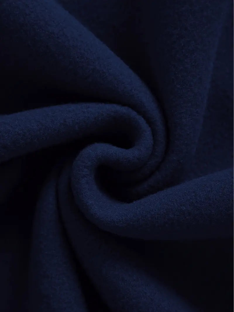 Classic Winter Stuff Fleece Navy Blue Hoodie