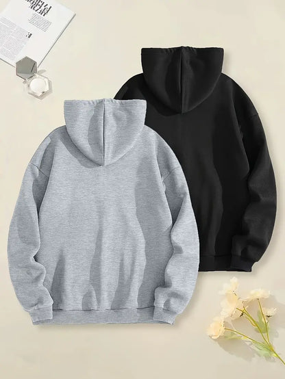 Bundle of 2 - Winter Essentials Fleece Hoodies - BLACK/GREY