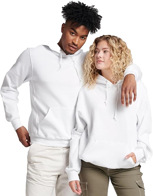 Bundle Of 2 - White Plain Couple Hoodies – Cozy Matching Winter Wear by Outfit Mafia