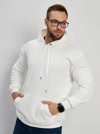 Bundle Of 2 - White Plain Couple Hoodies – Cozy Matching Winter Wear by Outfit Mafia
