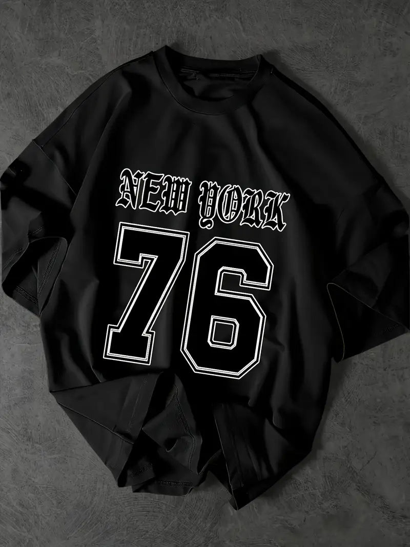 Women’s Drop Shoulder “New York 76” Graphic T-Shirt