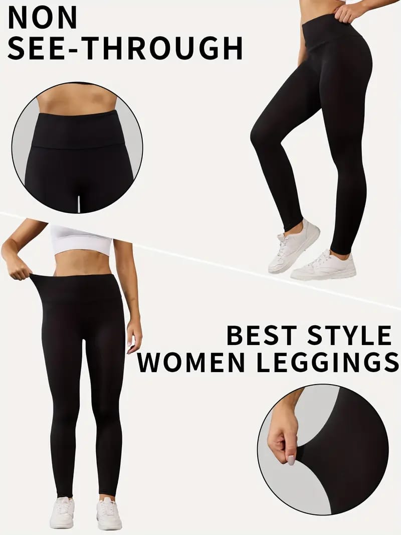 Ultimate High-Waisted Non-See-Through Leggings-Black