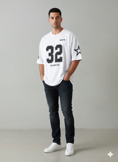 The Legacy '32' Los Angles Oversized Graphic Tee - White