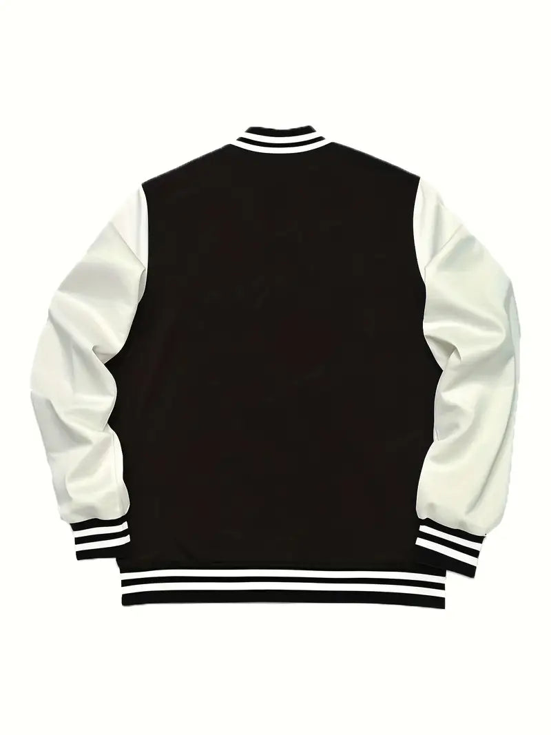 Stylish Two-Tone Baseball Varsity Jacket