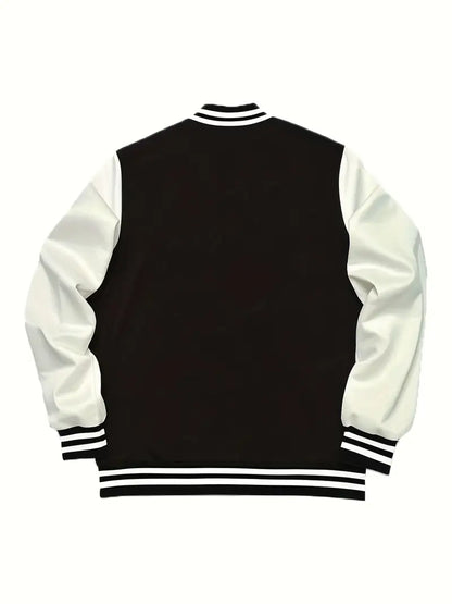 Stylish Two-Tone Baseball Varsity Jacket