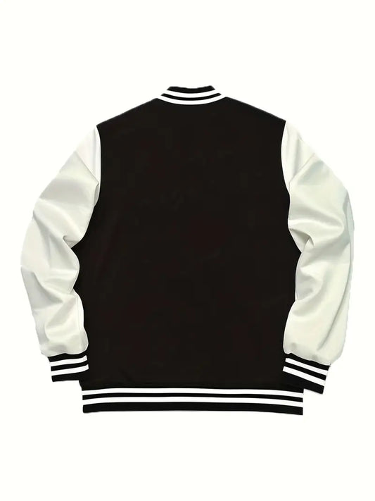 Stylish Two-Tone Baseball Varsity Jacket
