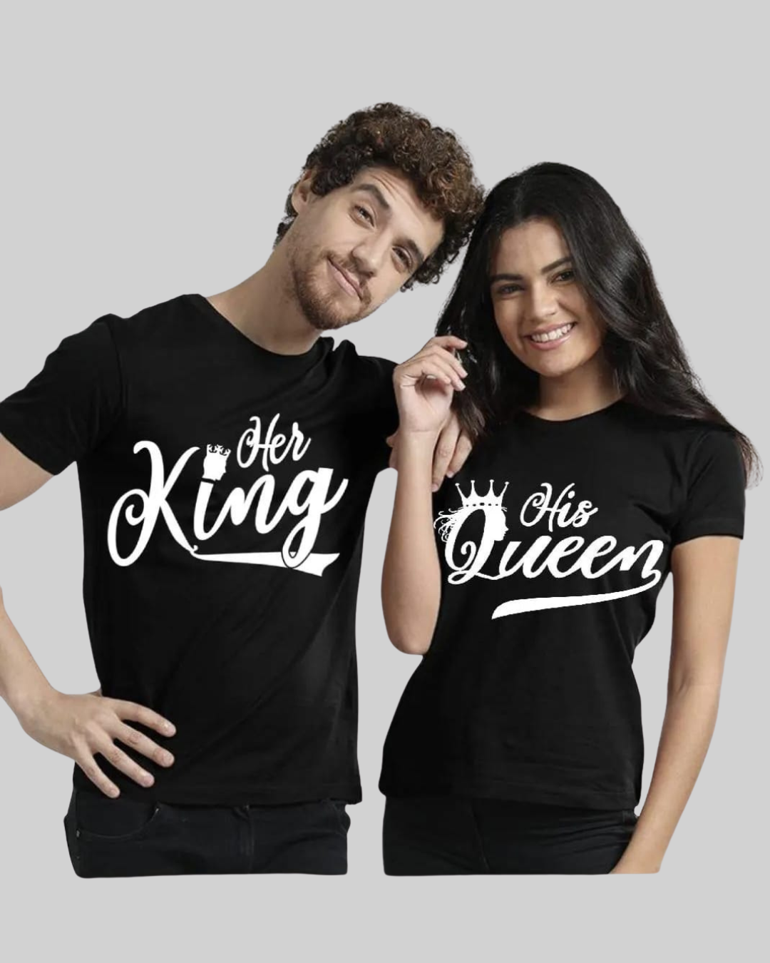 Customized Printed Round Neck Couple T-shirts