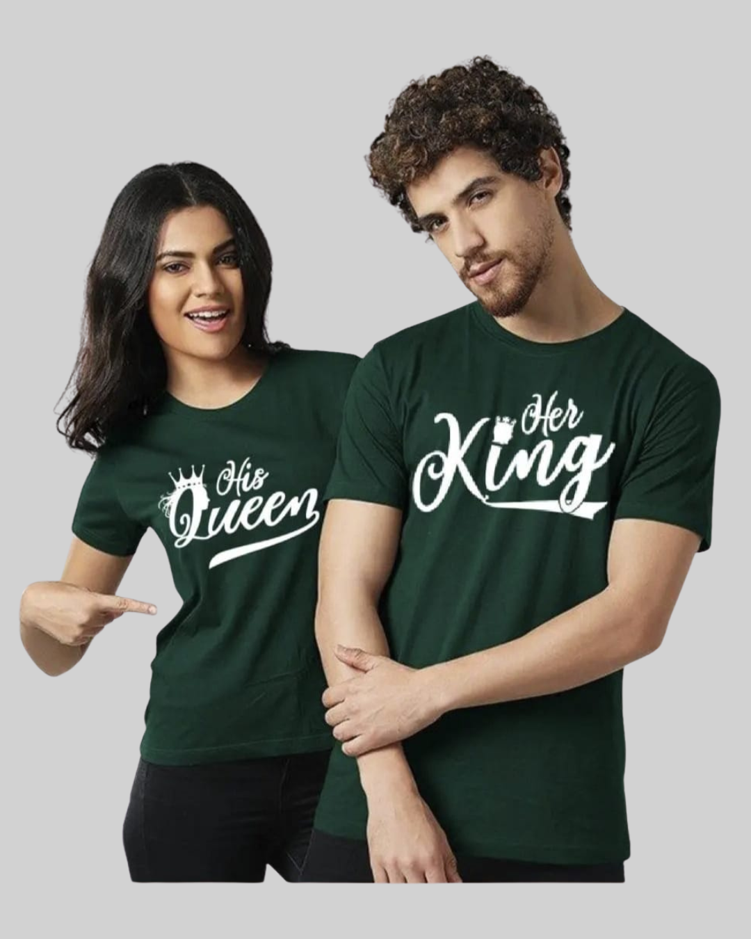 Customized Printed Round Neck Couple T-shirts