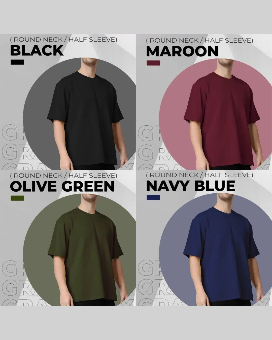 Men's Oversized Cotton Drop Shoulder T-Shirts
