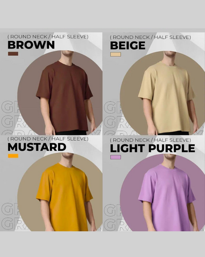 Men's Oversized Cotton Drop Shoulder T-Shirts