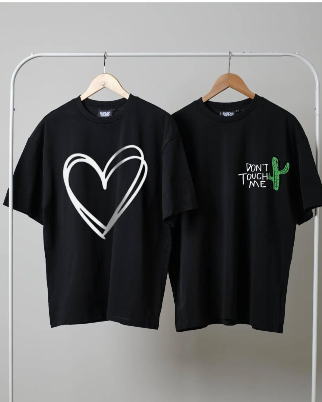 Pack of 2 Drop Shoulder Oversized T-shirt