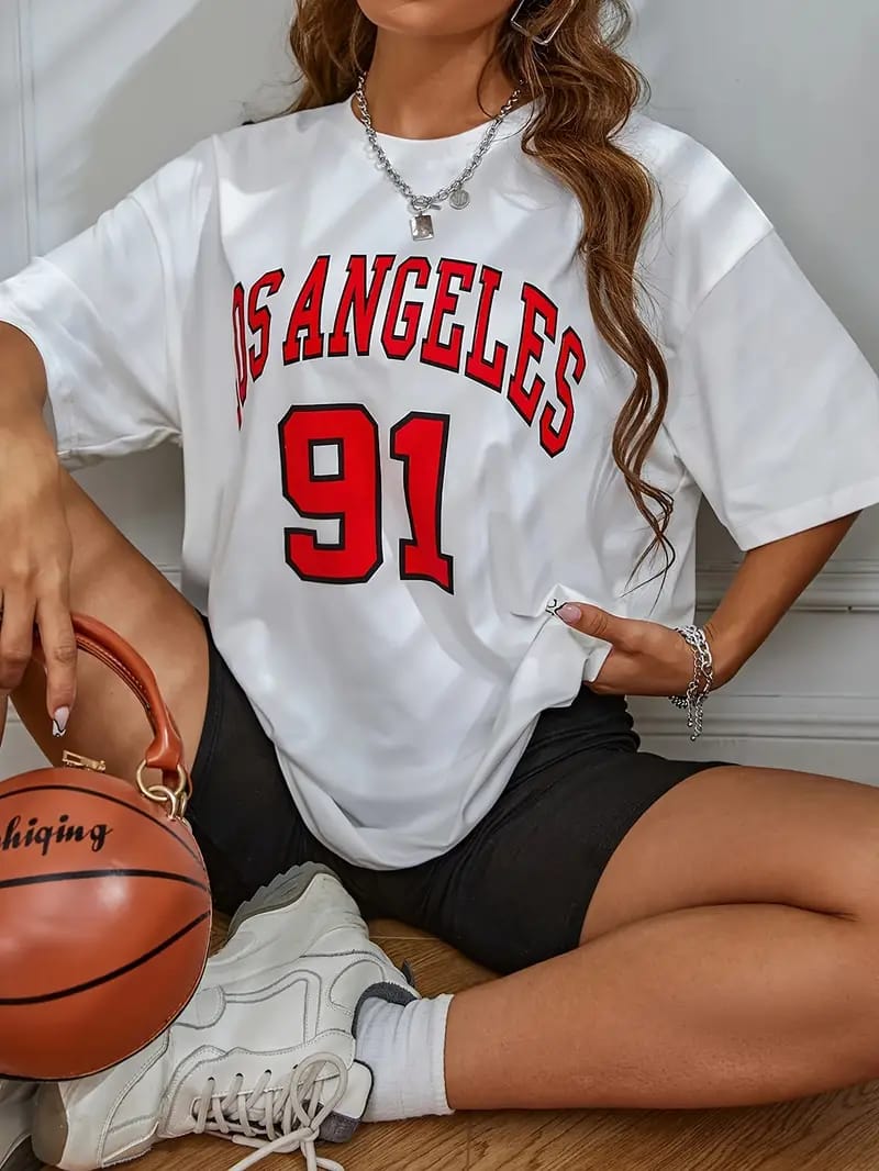Los Angeles 91 Drop Shoulder Oversized T-Shirt