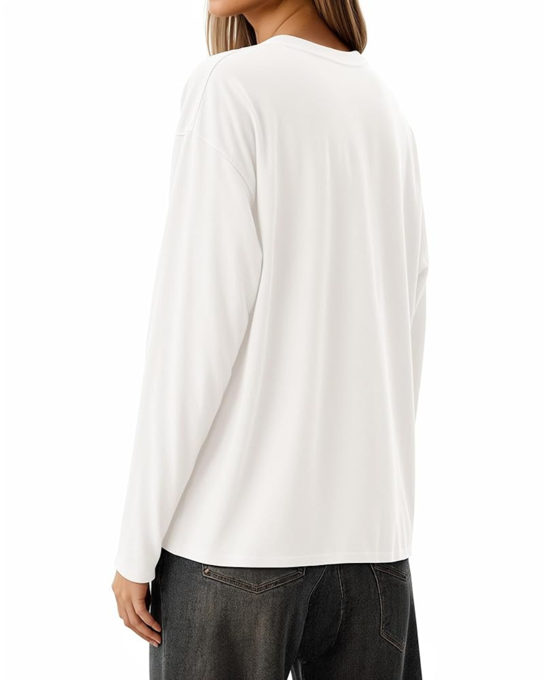 Women's Regular-Fit Long-Sleeve Round Neck T-Shirts