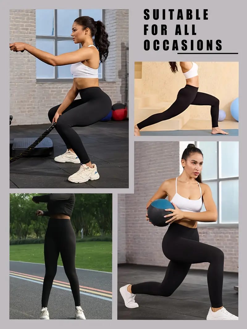 Ultimate High-Waisted Non-See-Through Leggings-Black