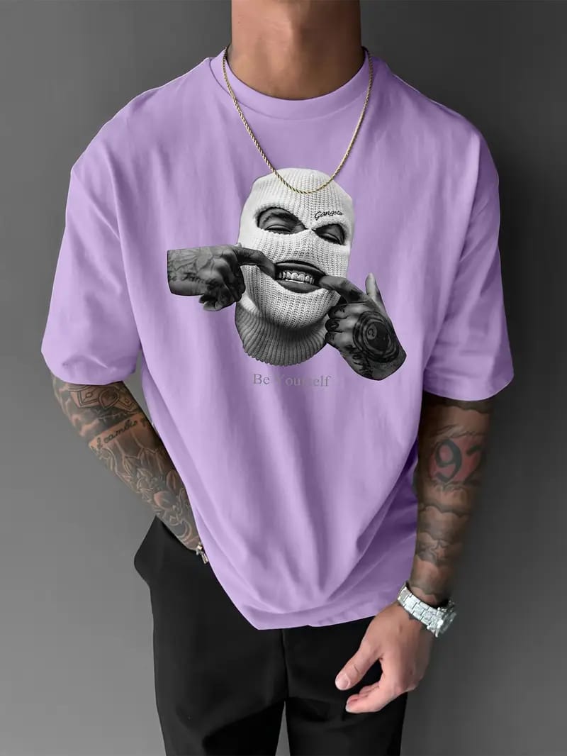 Street Edge Graphic Drop Shoulder Oversized Tee – "Be Yourself"