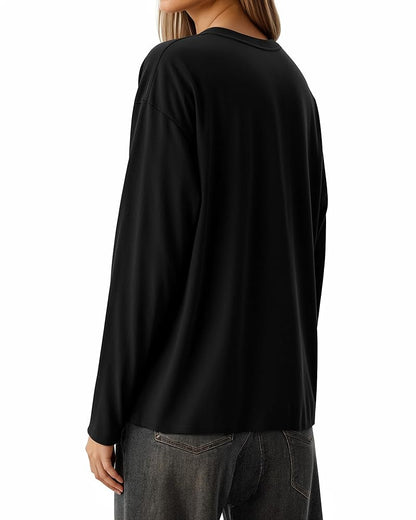 Pack of 3 Women’s Full Sleeves T-Shirts – Black, Brown & White