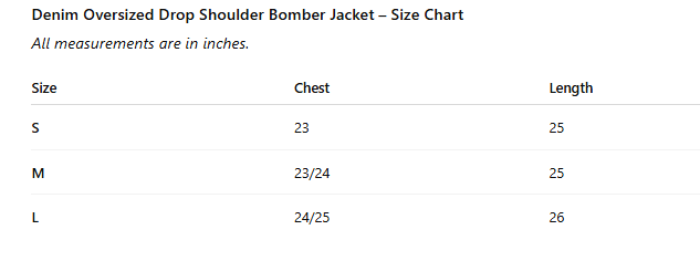 [Modern Edge] Denim Oversized Drop Shoulder Bomber Jacket - Vintage Wash Blue