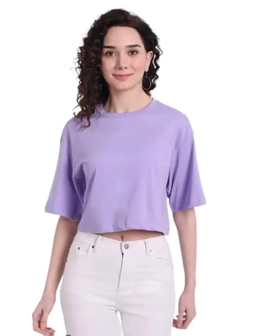 Pack of 4 Multicolour Plain Crop Tops for Women