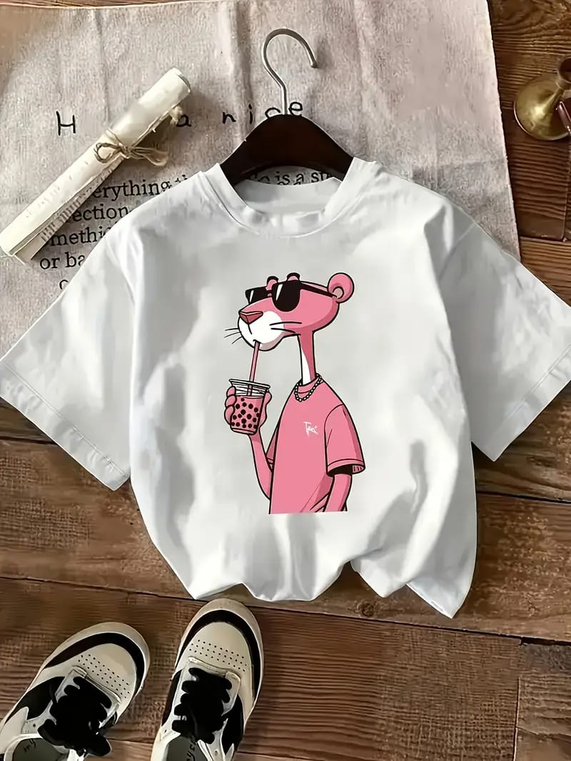 Cool Panther Graphic Tee – Yellow Pop Culture Vibes