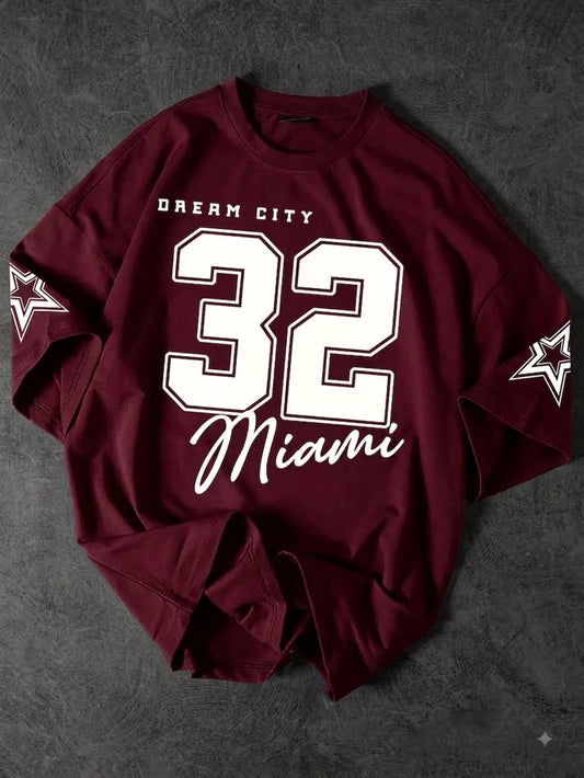 Graphic 32 Miami Printed Oversized T-Shirt