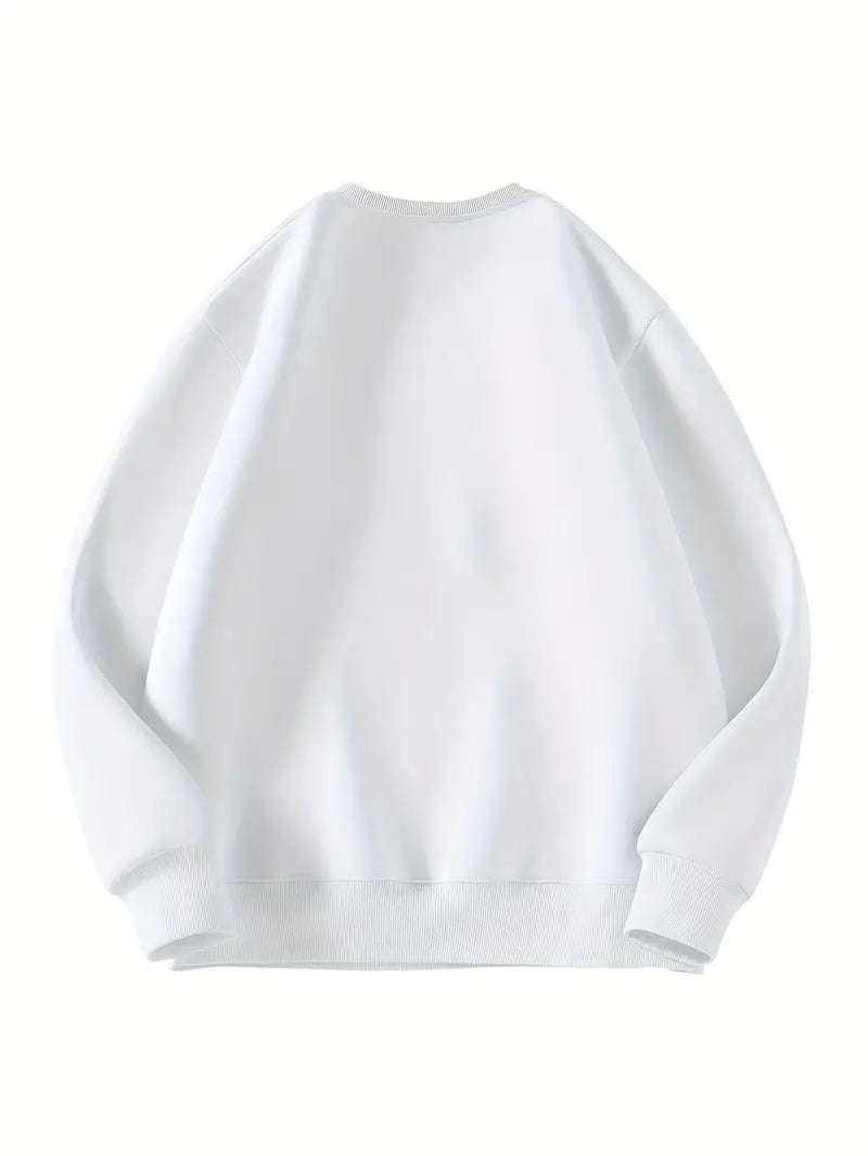 Bundle Of 3 - Cozy Essential Plain Fleece Sweatshirts - BLACK/WHITE/RED