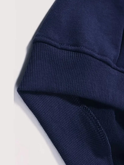 Cozy Essential Plain Fleece Sweatshirt -