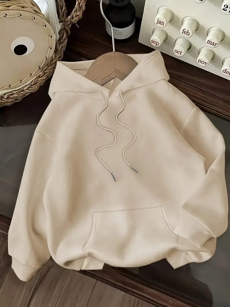 Rock the World Graphic Hoodie – Beige/White/Pink
