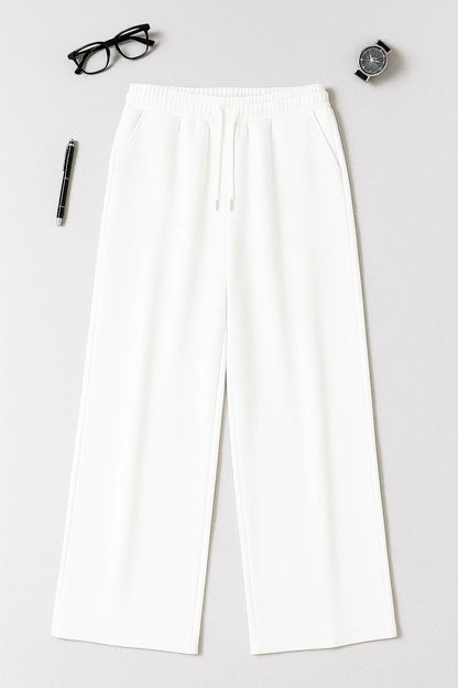Basic Wide Leg Trouser – Effortless Comfort & Style - White